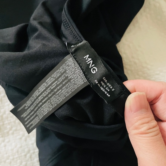 Mango one piece black swimsuit NWOT size S open back style - Picture 4 of 5